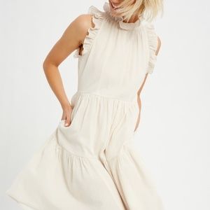 Ruffle Detail Halter Neck Dress